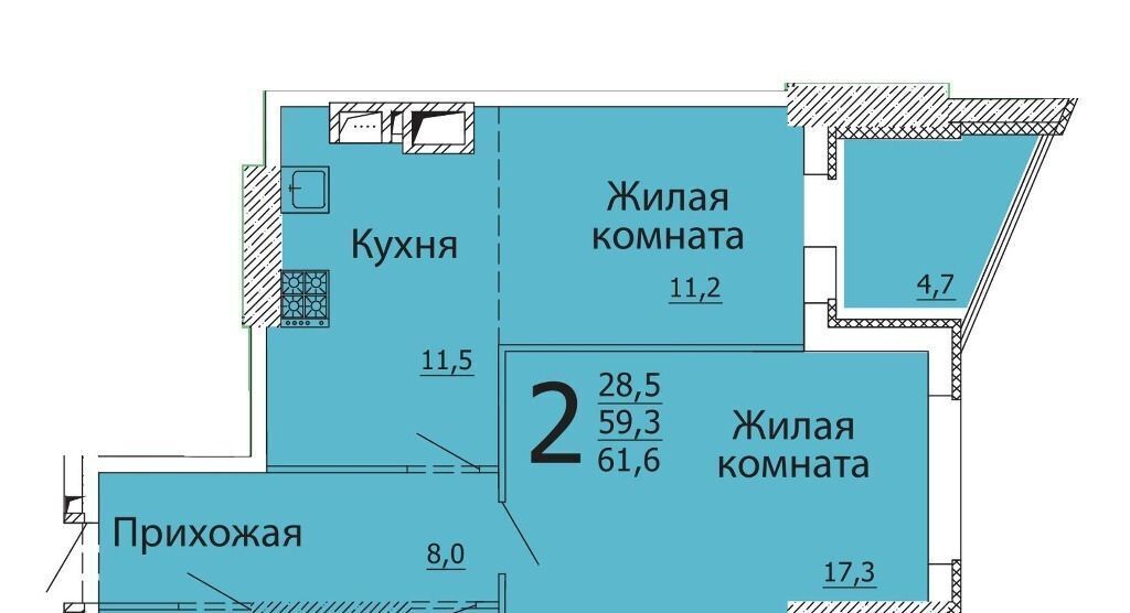 квартира г Екатеринбург р-н Октябрьский Ботаническая ул Белинского 177ак/3 фото 2