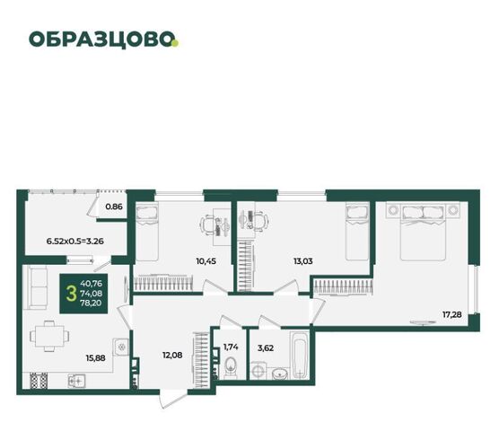 квартира р-н Прикубанский ЖК Образцово фото