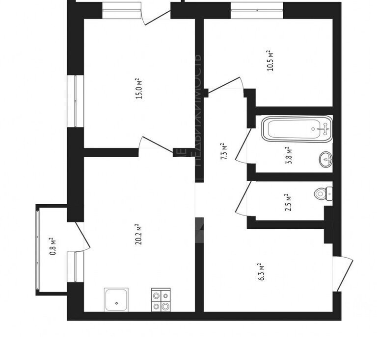 квартира г Тюмень ул Фармана Салманова 26к/2 фото 27