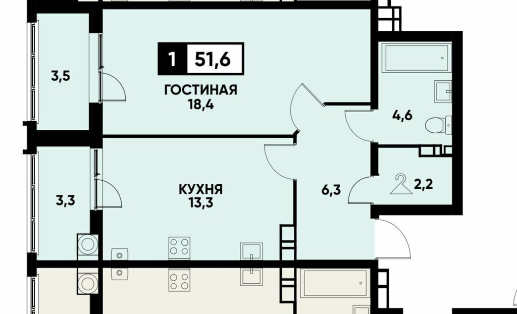 квартира г Ставрополь р-н Промышленный ул Андрея Голуба 16 фото 1