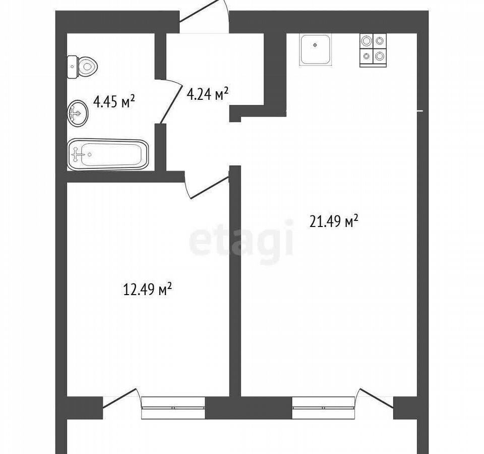 квартира г Тюмень р-н Ленинский Героев Сталинградской битвы, 5к 1 фото 29