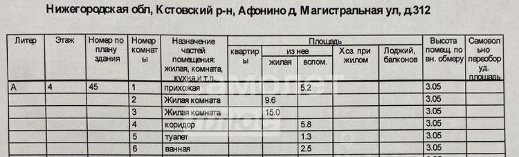 квартира р-н Кстовский д Афонино ул Магистральная 312 фото 27