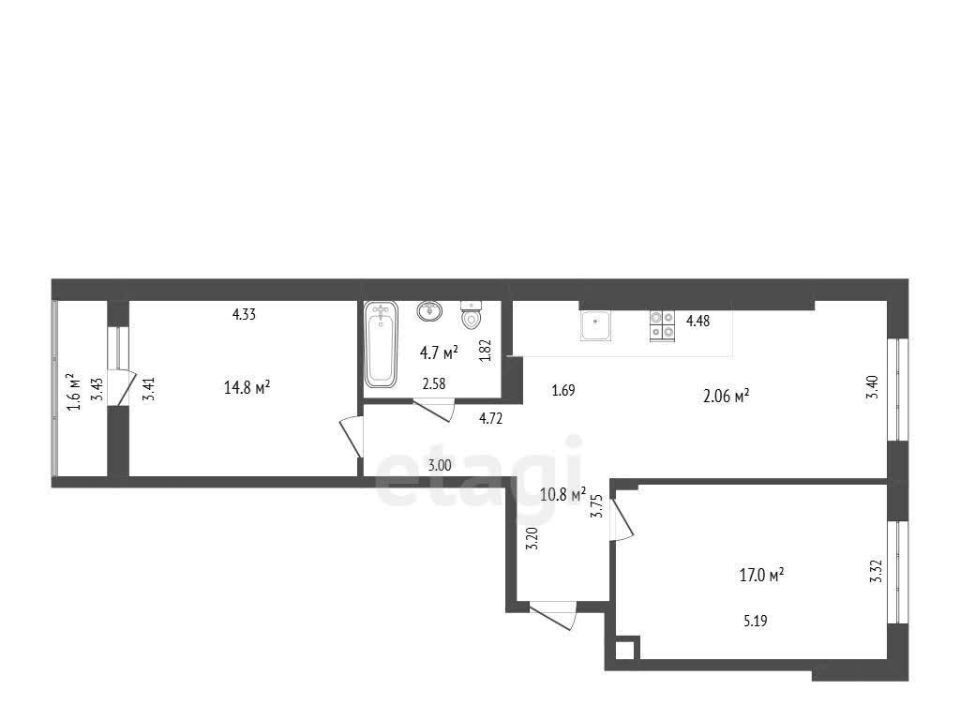 квартира г Калининград р-н Ленинградский ул Закатная 29к/2 фото 38