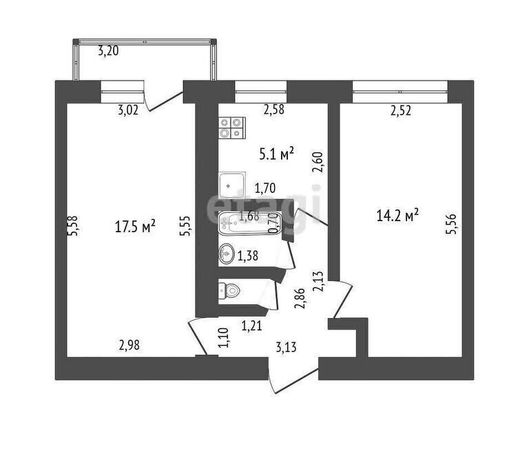 квартира г Стерлитамак ул Шаймуратова 15 фото 14