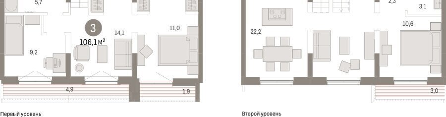 квартира г Тюмень ЖК «Октябрьский на Туре» фото 2