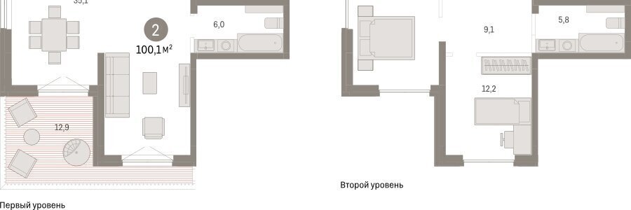 квартира г Новосибирск Заельцовская ул Аэропорт фото 2