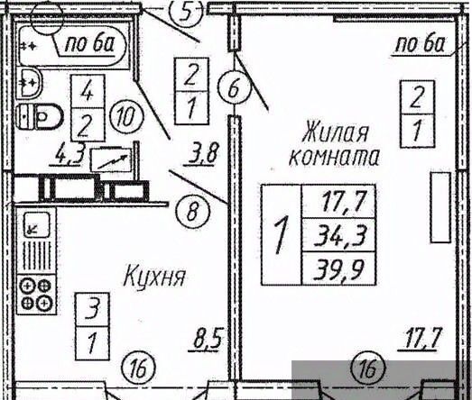 квартира р-н Новоусманский п Отрадное б-р 70 лет Победы 5 фото 1