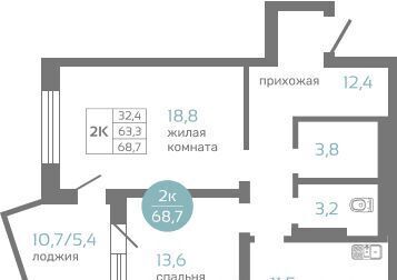 квартира г Красноярск р-н Советский ул Авиаторов фото 1