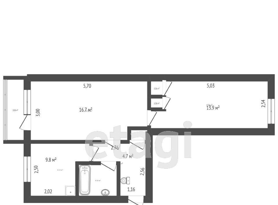 квартира г Юрга ул Мира 15а фото 17