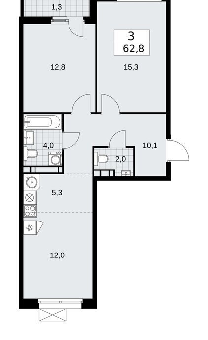 квартира г Москва метро Коммунарка ТиНАО жилой комплекс Скандинавия, 25. 4 фото 1