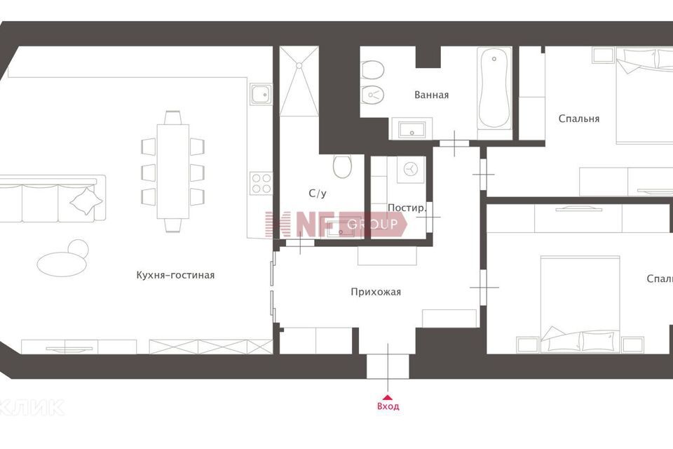 квартира г Москва пер Ружейный 3 Центральный административный округ фото 2