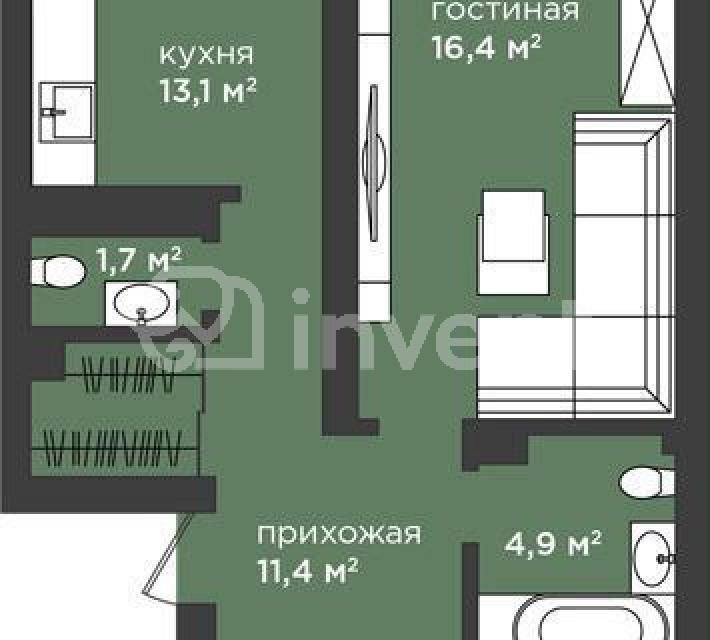 квартира г Калининград ул Генерала Толстикова 8 Калининград городской округ фото 2