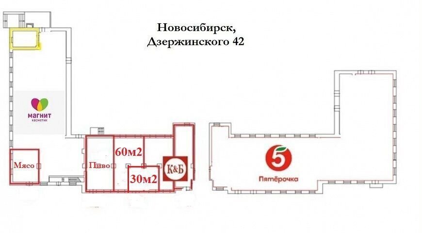 торговое помещение г Новосибирск р-н Дзержинский Золотая Нива пр-кт Дзержинского 42 фото 7