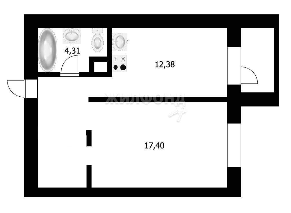 квартира р-н Новосибирский рп Краснообск 6 микрорайон, д. 28 фото 17