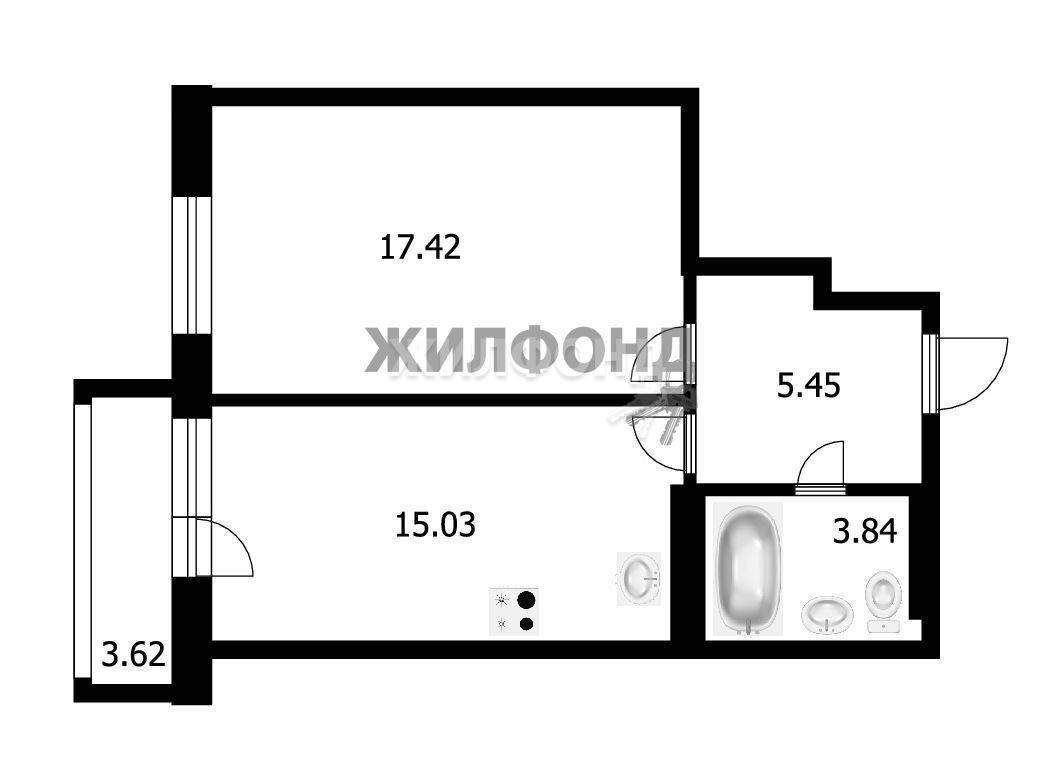 квартира г Новосибирск ул Зорге 229/3 Площадь Маркса фото 14