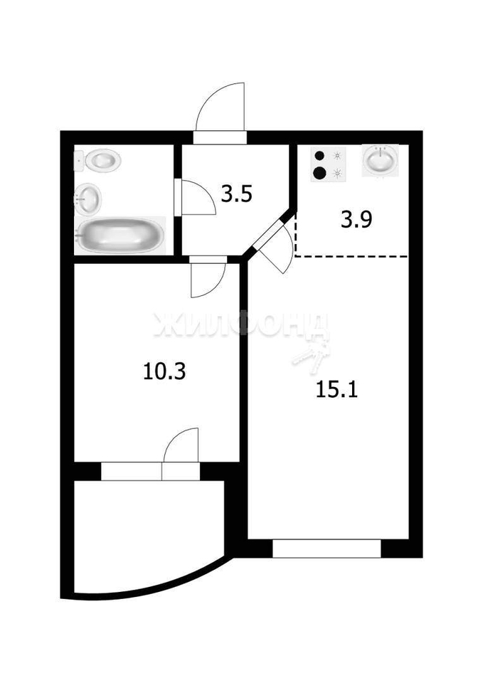 квартира р-н Новосибирский п Элитный ул Фламинго 19 фото 9