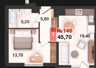 квартира г Калининград р-н Ленинградский ул Елизаветинская 47 ЖК «SunCity» фото 2