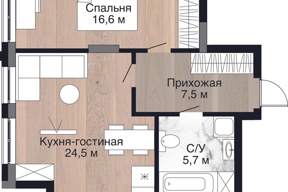 квартира г Кемерово р-н Заводский Кемеровская область — Кузбасс, жилой комплекс Южный, Кемеровский городской округ фото 1