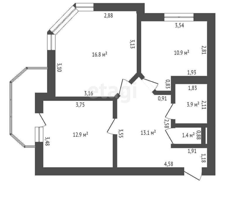 квартира г Благовещенск ш Игнатьевское 14/2 фото 16