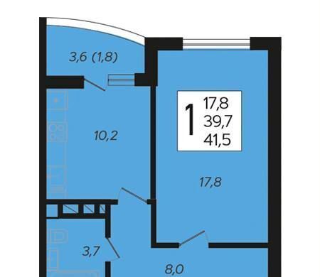 квартира г Краснодар р-н Карасунский ул им. Валерия Гассия 4/7к 2 фото 16