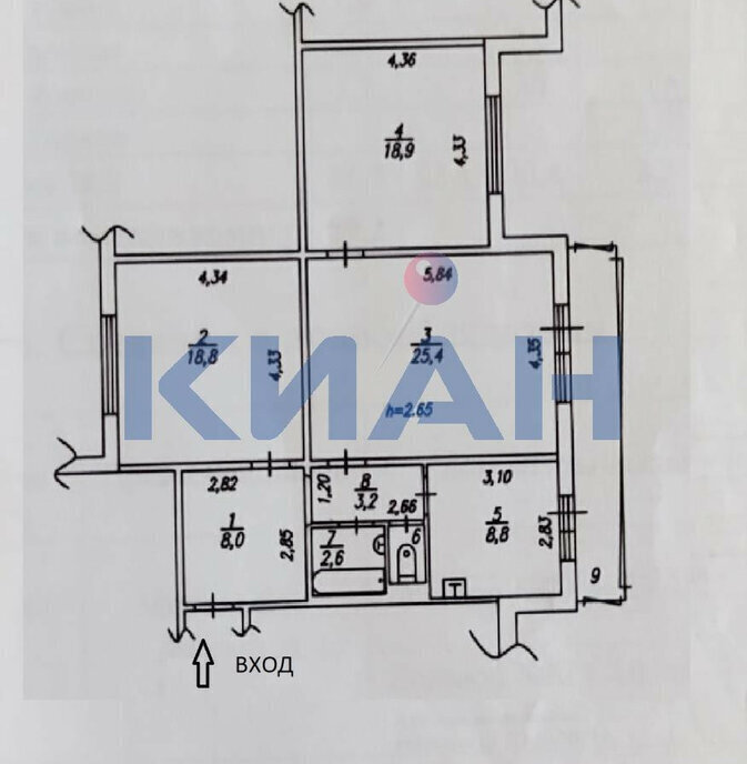 квартира г Красноярск ул Кутузова 73а фото 24