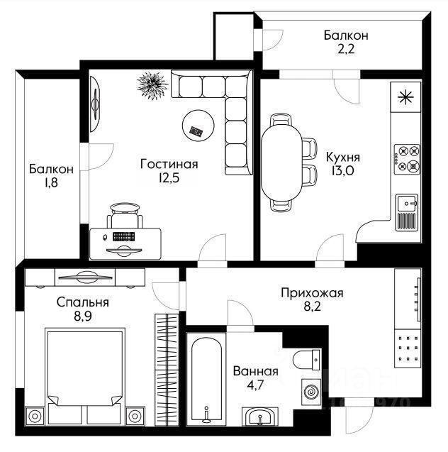 квартира г Краснодар ул Автолюбителей 1д/1 фото 7