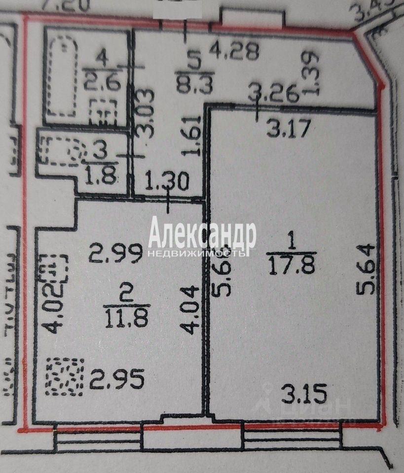 квартира г Санкт-Петербург пр-кт Комендантский 53 ЖК «Юбилейный квартал» округ Коломяги, к 1 лит А, Ленинградская область фото 2