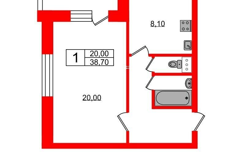 квартира г Красное Село ул Освобождения 33к/1 метро Автово фото 19