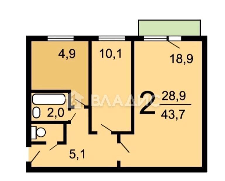 квартира г Москва метро Семеновская ш Измайловское 15к/2 фото 22