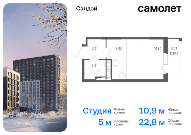 метро Проспект Ветеранов р-н Красносельский ЖК «Сандэй» 7/2 округ Константиновское фото