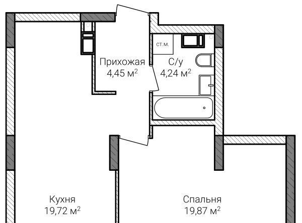 квартира г Нижний Новгород р-н Советский ЖК «Зенит» фото 1