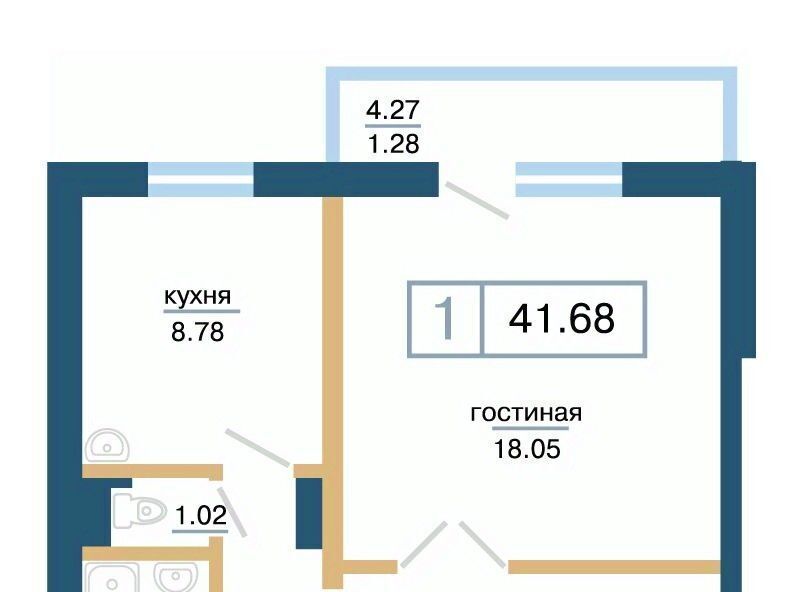 квартира г Красноярск р-н Советский микрорайон «Нанжуль-Солнечный» фото 1