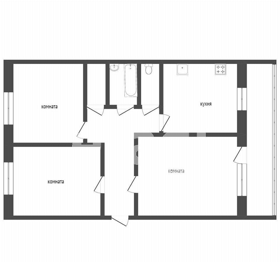 квартира г Курган Энергетики ул Глинки 12 мкр-н Кулацкий фото 23