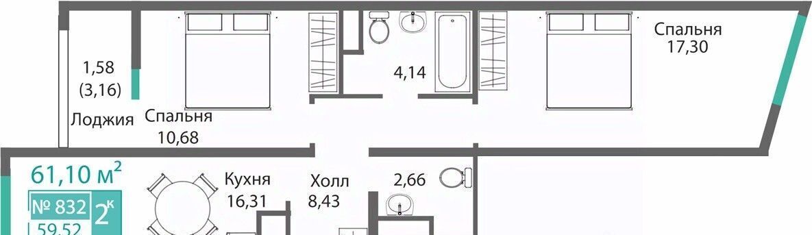 квартира г Симферополь р-н Киевский Крымская Роза фото 1