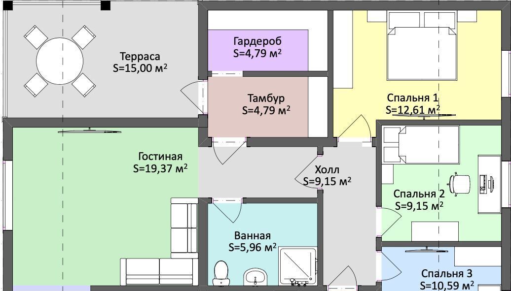 дом р-н Александровский тер. ДПК Хуторок Каринское муниципальное образование, ул. Земляничная, 152, Лесной фото 14