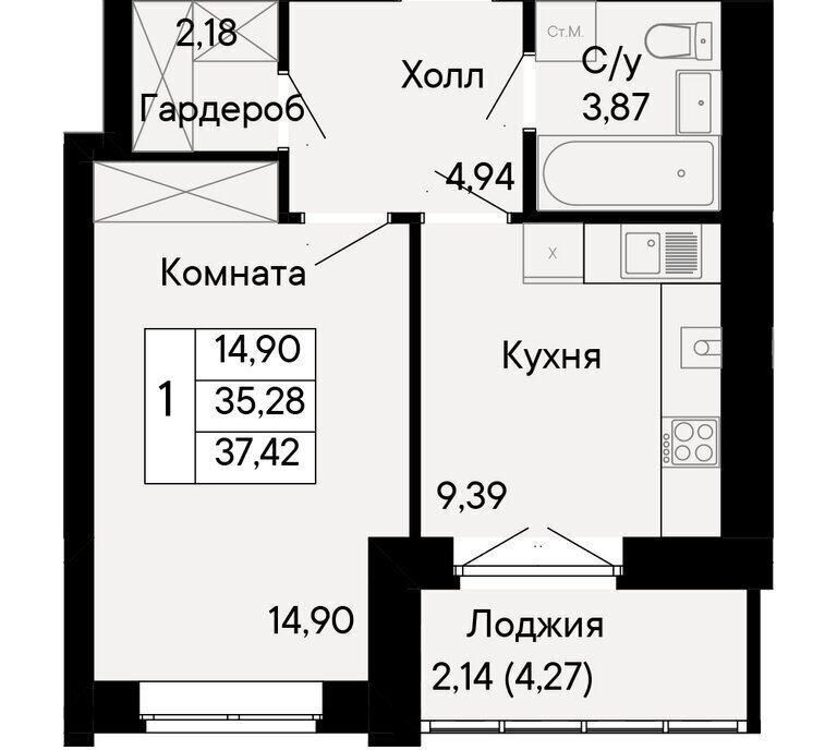 квартира г Ростов-на-Дону пер Бориславский 47 фото 1