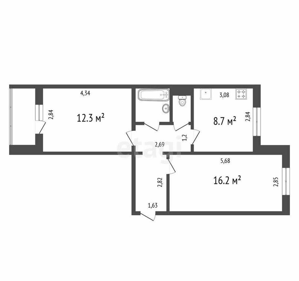 квартира г Красноярск р-н Свердловский ул Карамзина 13 фото 17