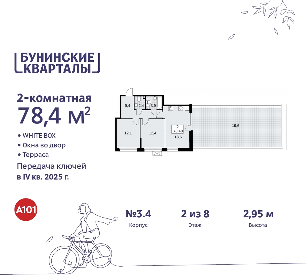 квартира г Москва п Сосенское пр-кт Куприна 2 ЖК Бунинские Кварталы метро Улица Горчакова метро Коммунарка Сосенское, Ольховая, Бунинская аллея фото 1