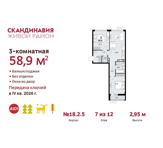 жилой район «Скандинавия» Сосенское, жилой комплекс Скандинавия, 18. 2.5, Бутово фото