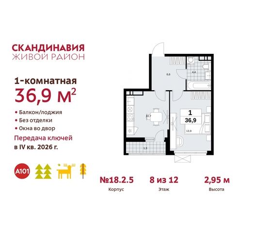 жилой район «Скандинавия» Сосенское, жилой комплекс Скандинавия, 18. 2.5, Бутово фото