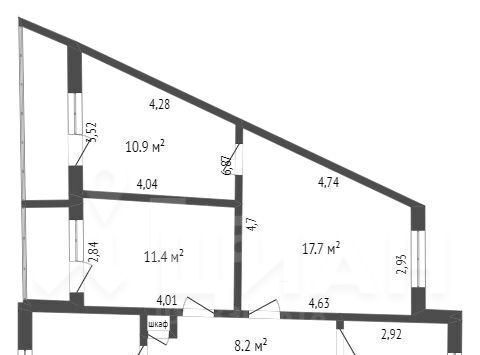 квартира г Новосибирск р-н Октябрьский ул Грибоедова 32/2 фото 2