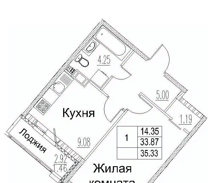 квартира г Санкт-Петербург метро Комендантский Проспект пр-кт Авиаконструкторов 54 фото 4