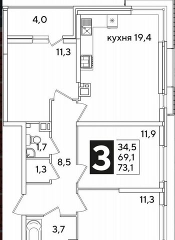 р-н Прикубанский ул им. Ивана Беличенко 90к/1 фото