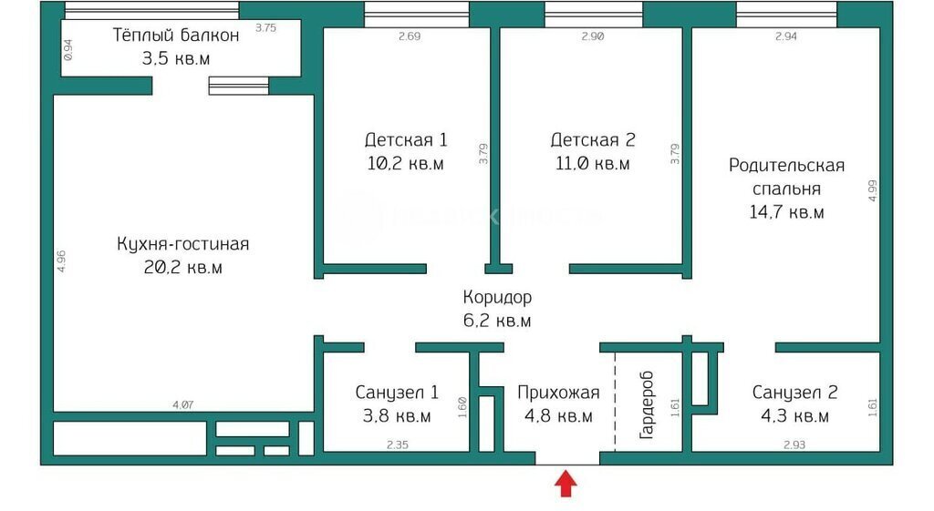 квартира г Рязань ул Быстрецкая 22к/1 фото 1