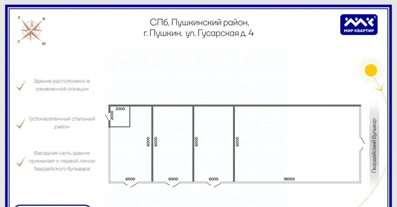 торговое помещение г Пушкин ул Гусарская 4 метро Московская фото 1