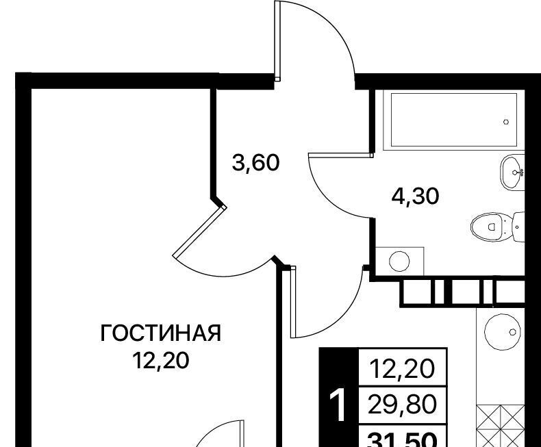 квартира г Ростов-на-Дону р-н Первомайский Смартполет жилой комплекс фото 1