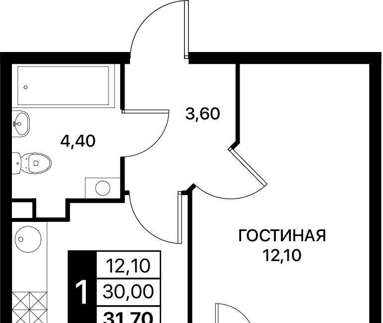 квартира г Ростов-на-Дону р-н Первомайский Смартполет жилой комплекс фото 1