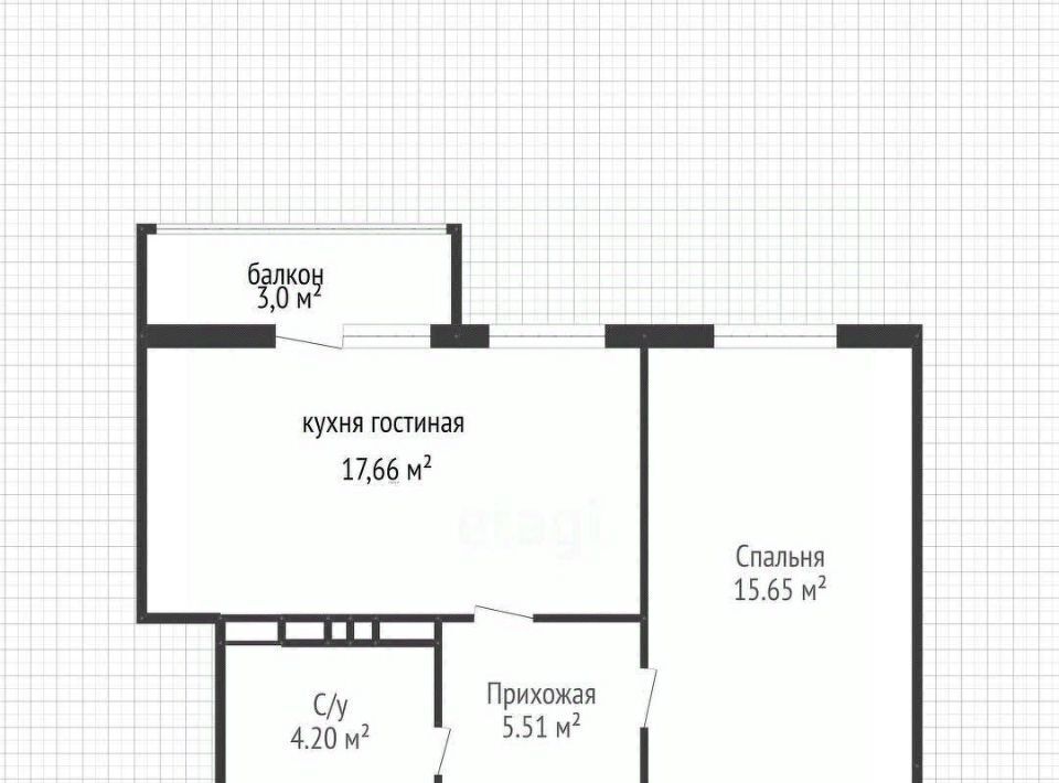 квартира г Краснодар р-н Прикубанский ул Конгрессная 19/1к 1 фото 1