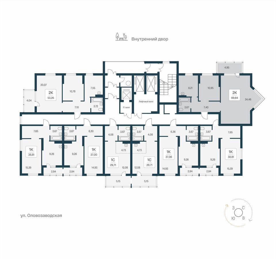 квартира г Новосибирск Студенческая ул Оловозаводская 1 фото 2