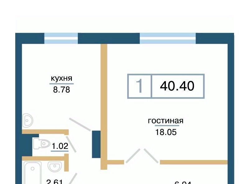 квартира г Красноярск р-н Советский микрорайон «Нанжуль-Солнечный» фото 1